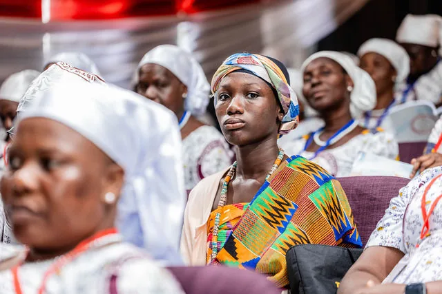 Members in colourful CLB cloth gathered at the 2026 conference.